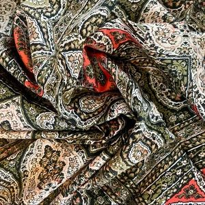 High Waisted Satin Midi Skirt